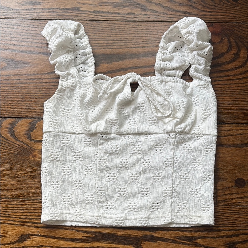 White Flower Bow Top